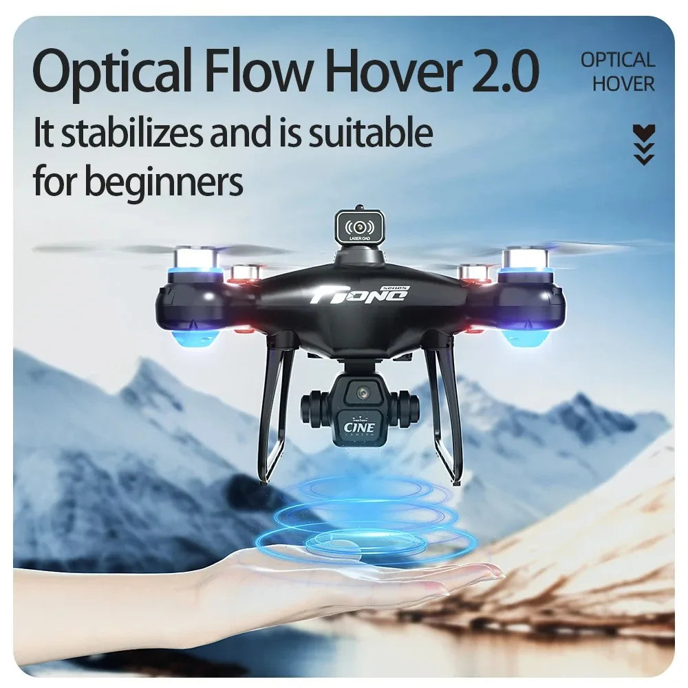 Dual Camera Screen-Controlled Aerial Drone with Cool Night Navigation Lights - Remote Control UAV Toy
